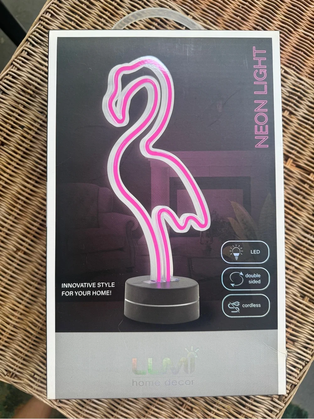 Pink Flamingo LED Neon Table Lamp by